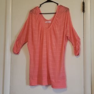 Pink V neck top
